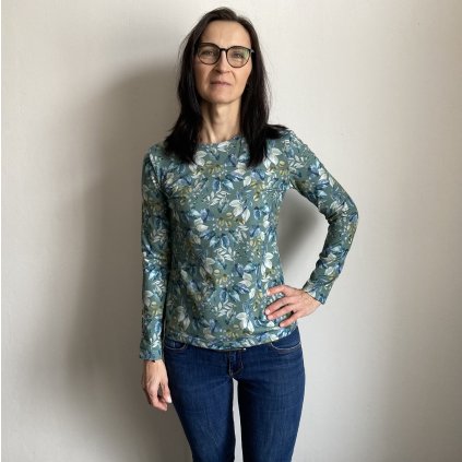 Zelenomodrá harmonie - dámské tričko