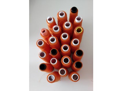 Odšité - Polyesterové nitě oranžové