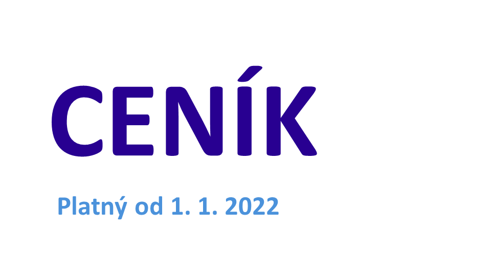 Ceník platný od 1.1.2022