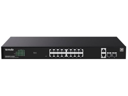 Tenda TEG1120P-16-150W PoE+ Gigabit switch 16x 1Gb/s PoE+ 802.3af/at + 2x SFP + 2x RJ45, 135W, Rack