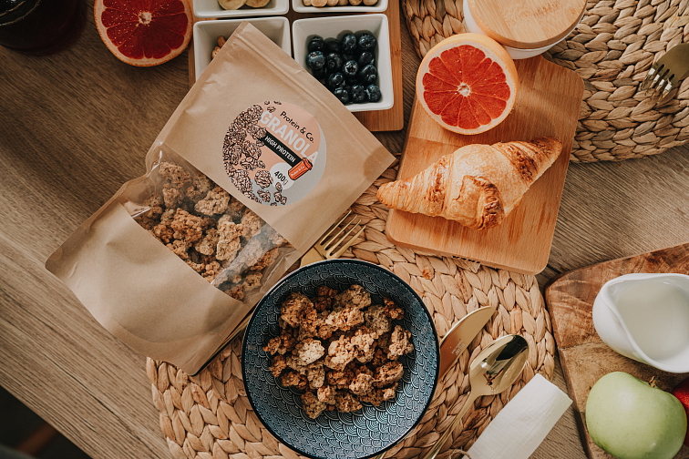 Granola high proteín - natural 400 g