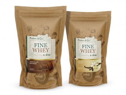 FINE WHEY – přírodní protein slazený stévií 1 + 1 kg za zvýhodněnou cenu