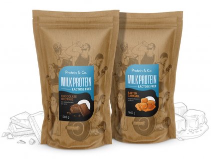 MILK PROTEIN - Lactose free 1 kg + 1 kg za zvýhodněnou cenu (PŘÍCHUŤ Chocolate brownie, ZVOL PŘÍCHUŤ 2 Chocolate brownie)