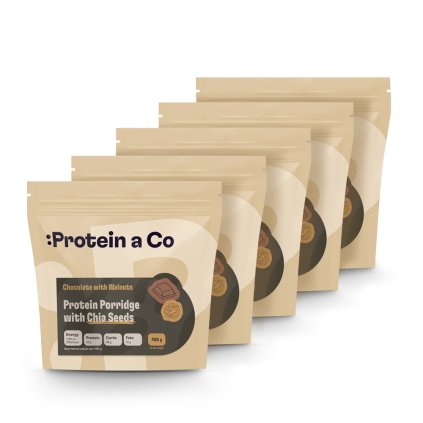 Zdravá snídaně na celý měsíc – Proteinové kaše s chia 5x 480 g