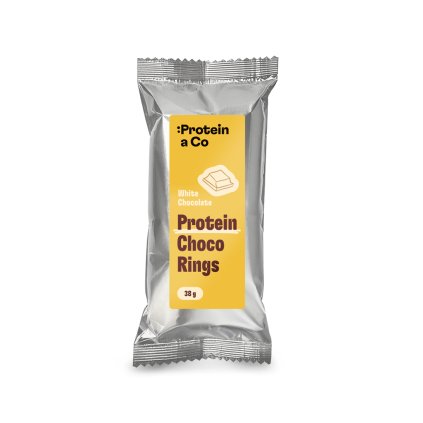 PaCo PROTEIN CHOCO RINGS 38g ATYP 90x35 White Chocolate print