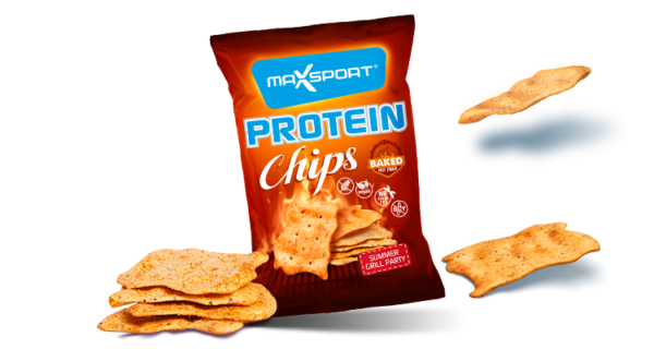 MAX SPORT s r.o. Protein Chips 45 g Zvol příchuť: Mořská sůl a koření Obrázek