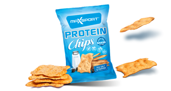 MAX SPORT s r.o. Protein Chips 45 g Zvol příchuť: Mořská sůl a koření Obrázek
