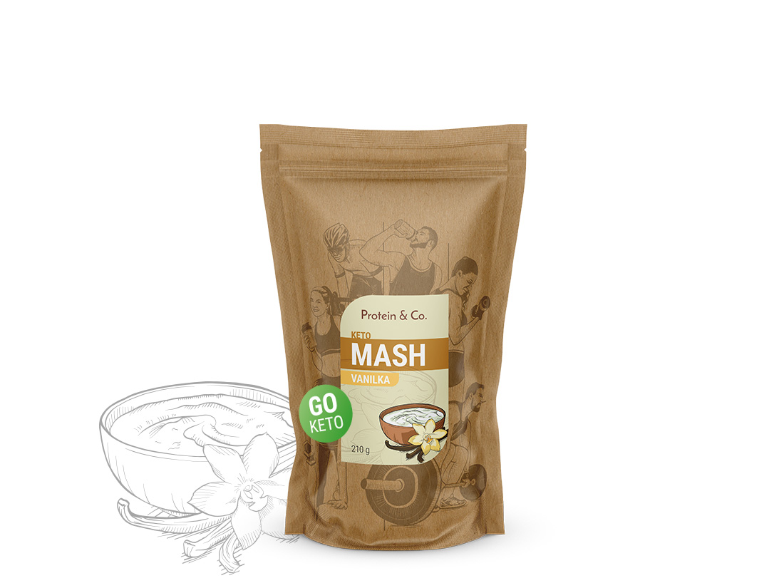 Protein & Co. Keto mash – proteinová dietní kaše Váha: 210 g, Vyber si z těchto lahodných příchutí: Vanilka