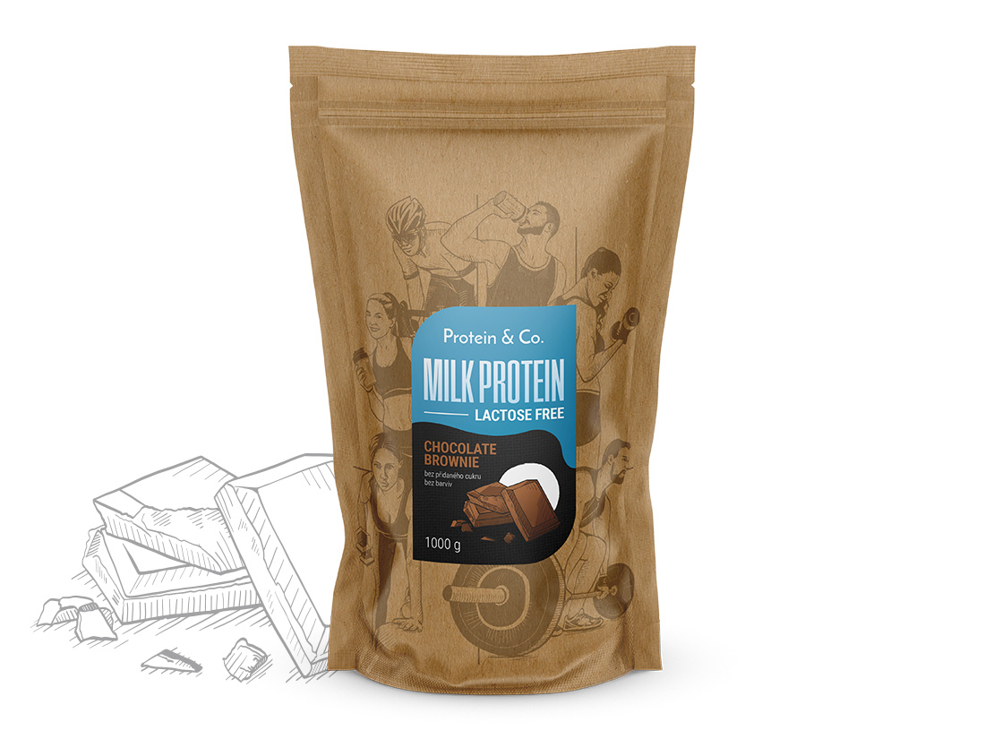 Levně Protein & Co. MILK PROTEIN – bezlaktózový protein 1 kg Vyber si z těchto lahodných příchutí: Chocolate brownie