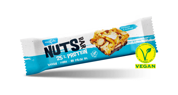Levně MAX SPORT s r.o. Nut Protein Bar Vyber si z těchto lahodných příchutí: Kokos-mandle