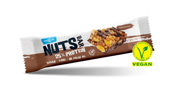 Levně MAX SPORT s r.o. Nut Protein Bar Vyber si z těchto lahodných příchutí: Čokoláda