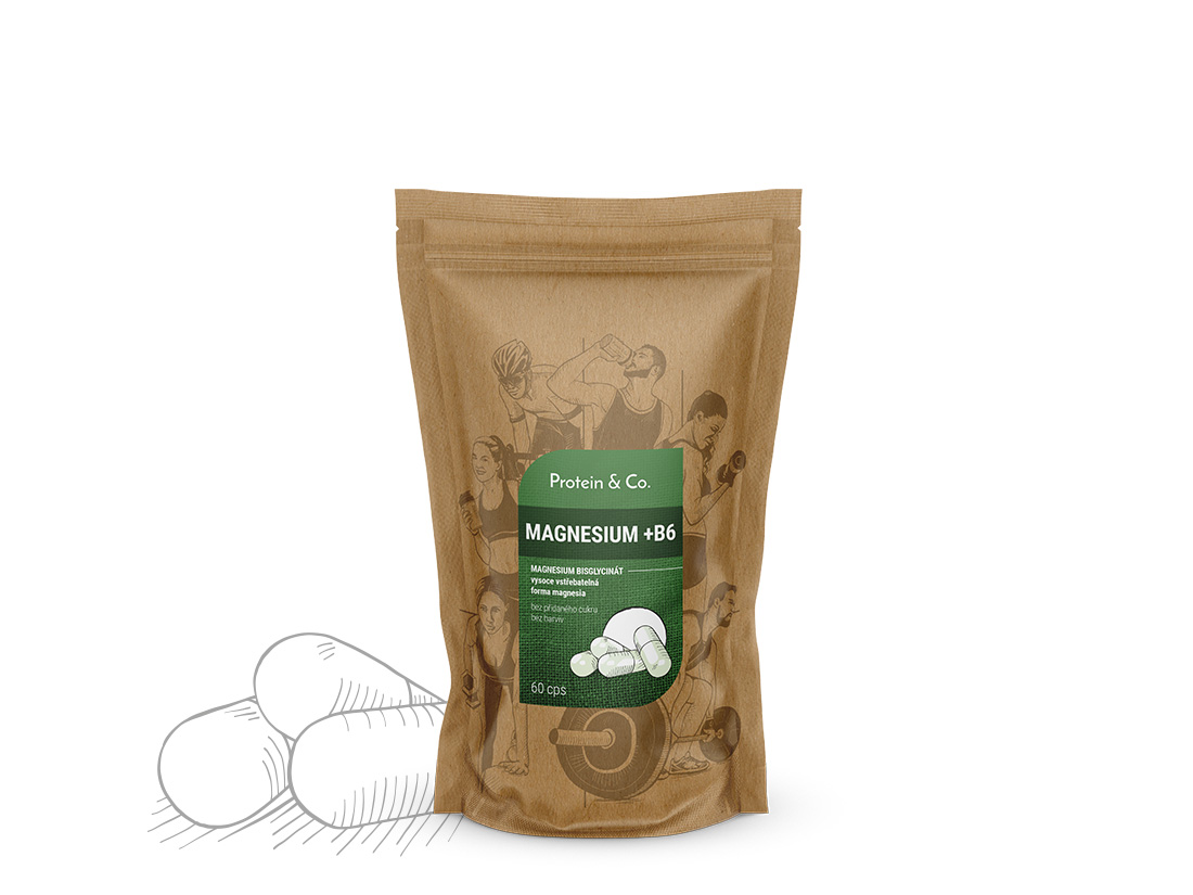 Protein&Co. Magnesium +B6 50tbl Množství: 60 cps