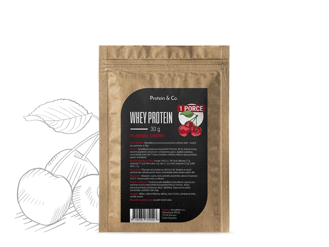 Protein & Co. AKCE CFM WHEY PROTEIN 80 – 1 porce 30 g PŘÍCHUŤ: Hazelnut treat