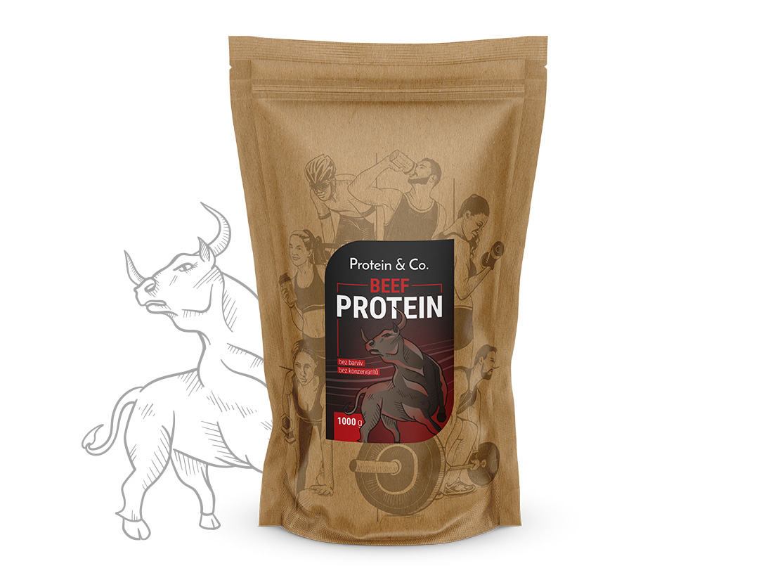 Levně Protein & Co. BEEF PROTEIN Natural – 1 kg