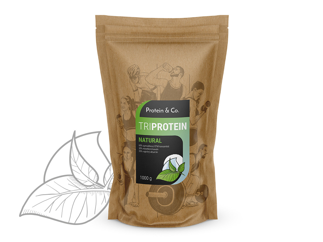 Levně Protein & Co. Triprotein – natural Váha: 500 g