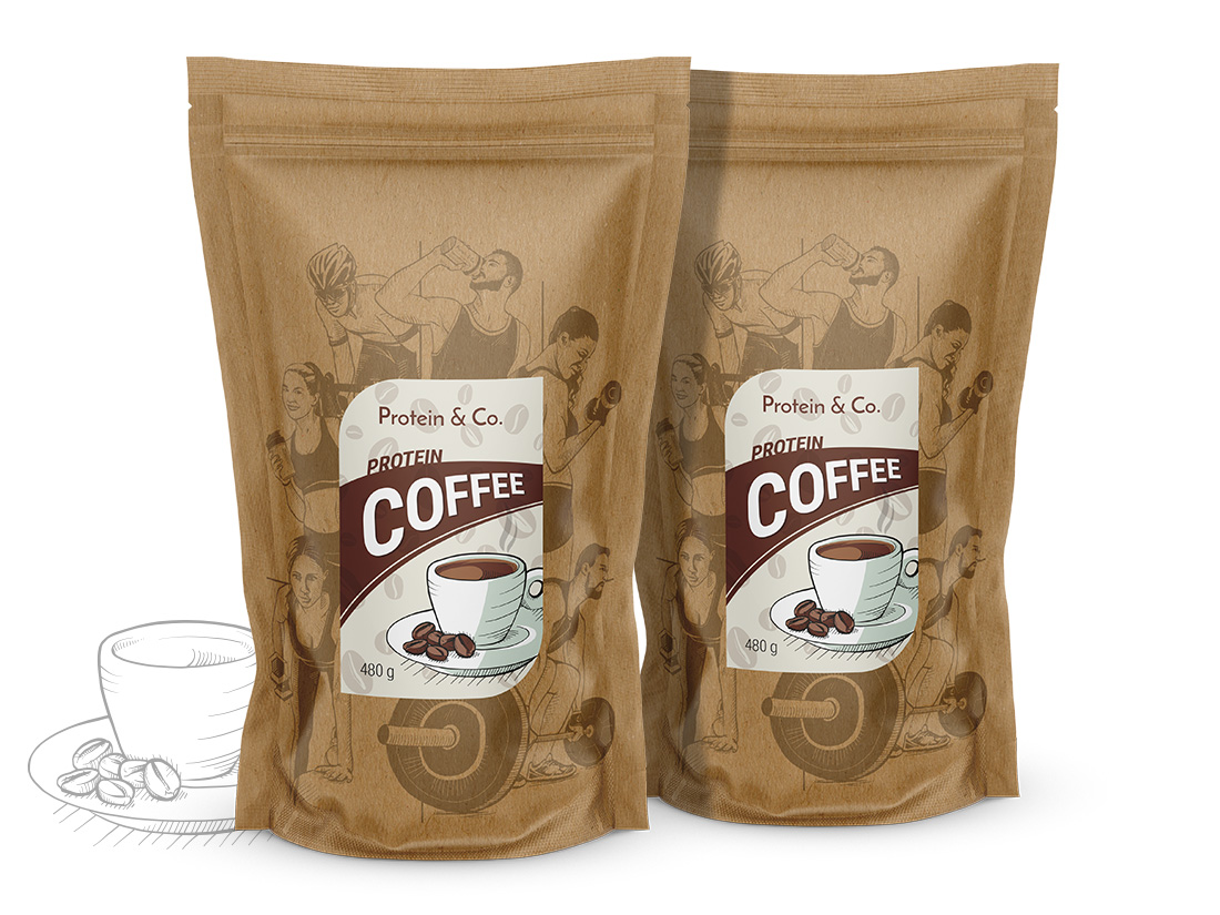 Levně Protein & Co. Protein Coffee 480 g + 480 g za zvýhodněnou cenu