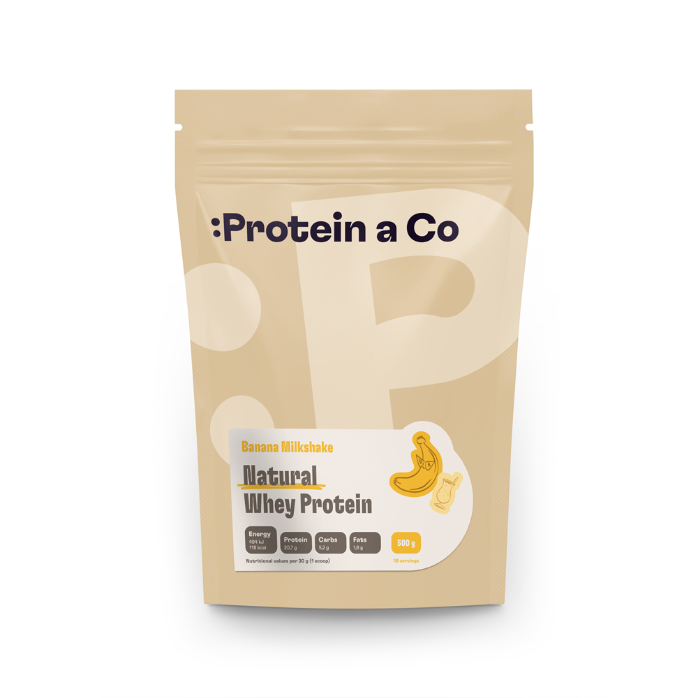 Protein&Co. Natural Whey 1 kg Váha: 1 000 g, Zvol příchuť: Dried strawberries Obrázek
