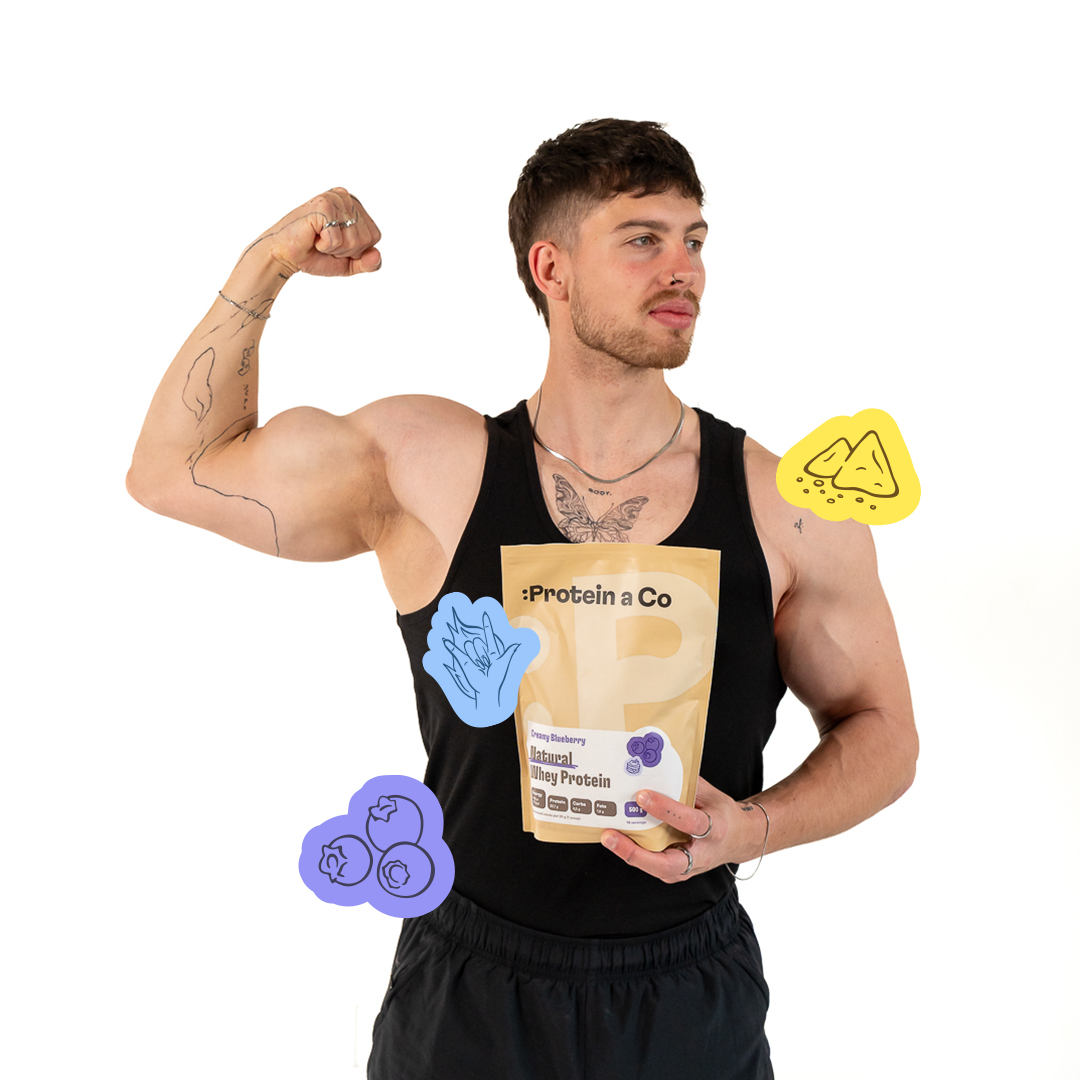 Protein&Co. Natural Whey 1 kg Váha: 500 g, Příchuť: Dried strawberries