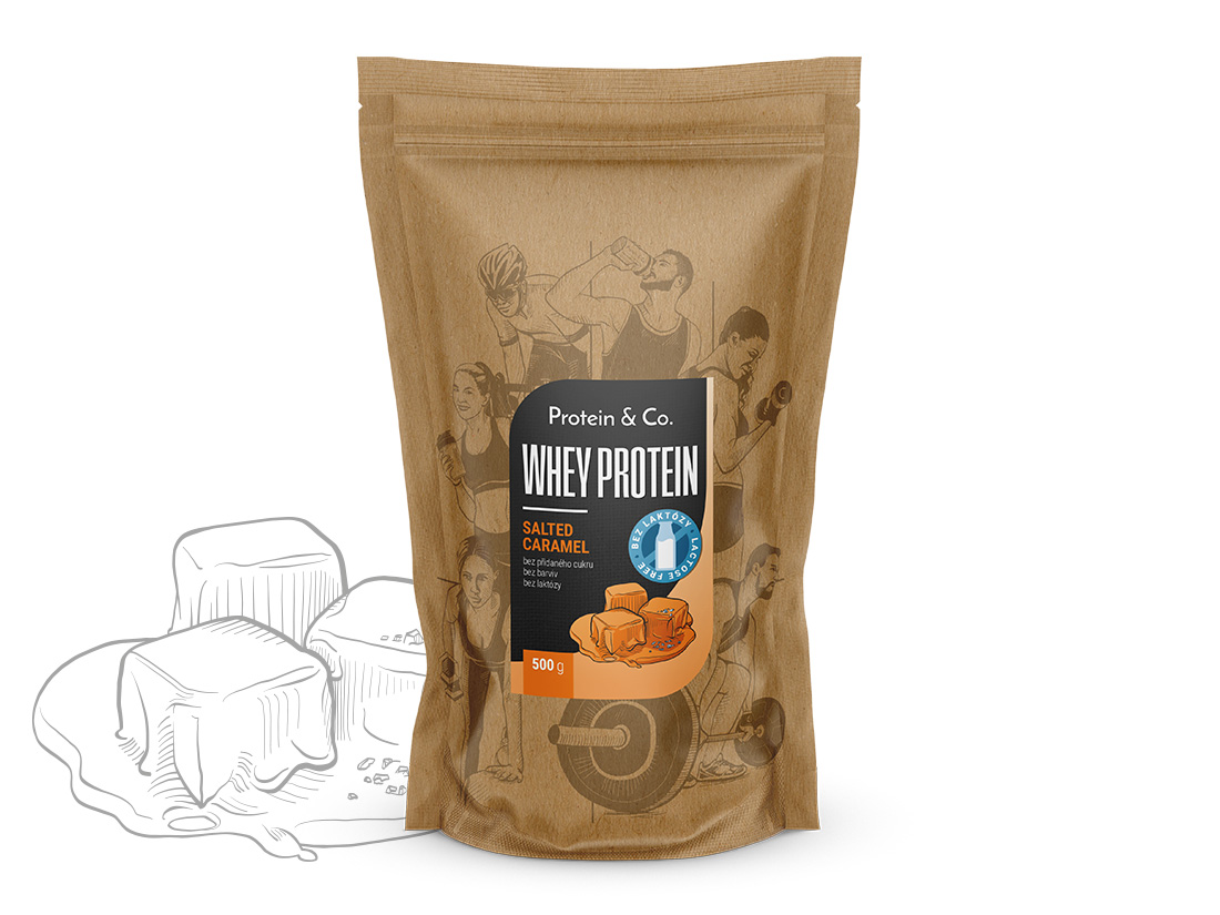 Levně Protein & Co. Bezlaktózový CFM Whey Váha: 500 g, Vyber si z těchto lahodných příchutí: Salted caramel