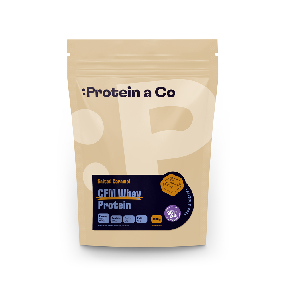 Protein & Co. Bezlaktózový CFM Whey Váha: 500g, Zvol příchuť: Strawberry milkshake Obrázek