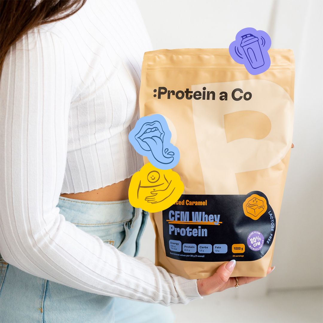 Protein & Co. Bezlaktózový CFM Whey Váha: 1000g, Zvol příchuť: Chocolate brownie Obrázek