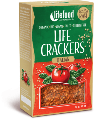 Levně Lifefood Life Crackers Italské BIO RAW 90 g