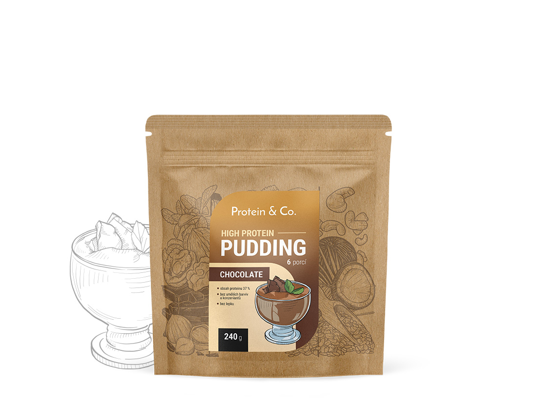 Protein & Co. High protein pudding 240 g Vyber si z těchto lahodných příchutí: Chocolate