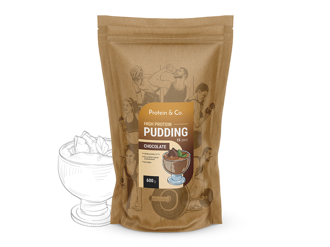 Protein & Co. High protein pudding 600 g Vyber si z těchto lahodných příchutí: Chocolate