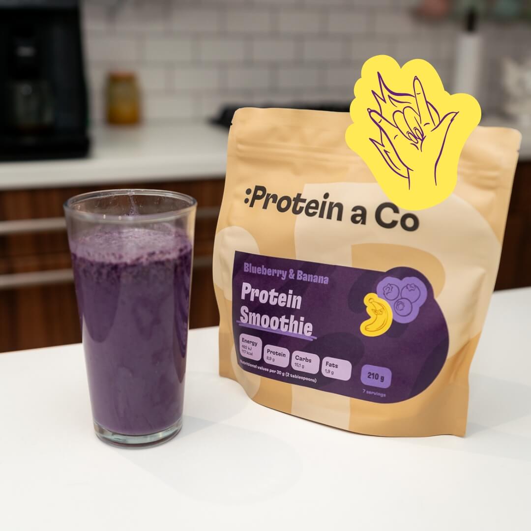 Protein & Co. Protein Smoothie 210 g Vyber si z těchto lahodných příchutí: Strawberry Obrázek