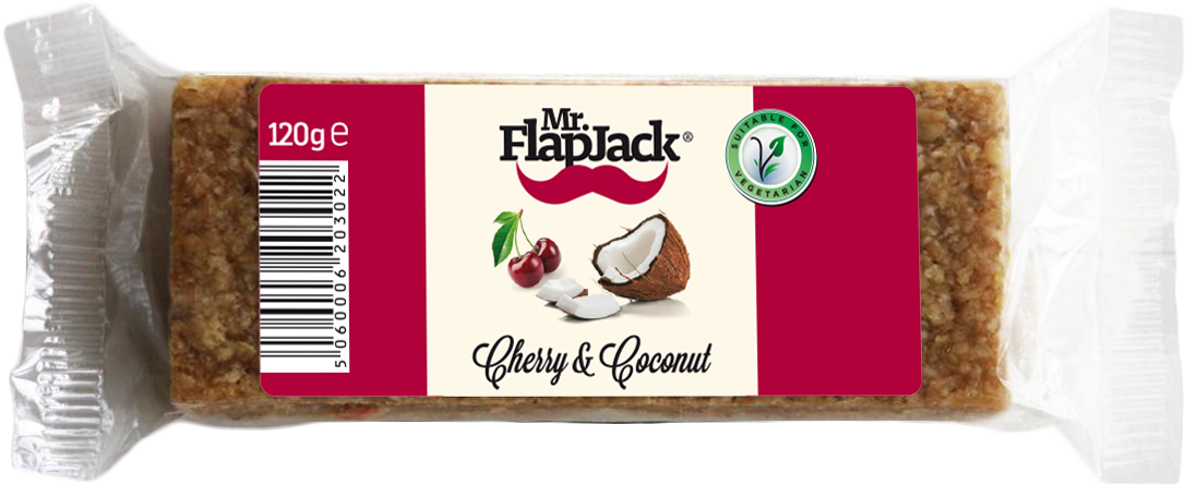 Mr. FlapJack 120 g – 6 příchutí Vyber si z těchto lahodných příchutí: Kokos-višeň