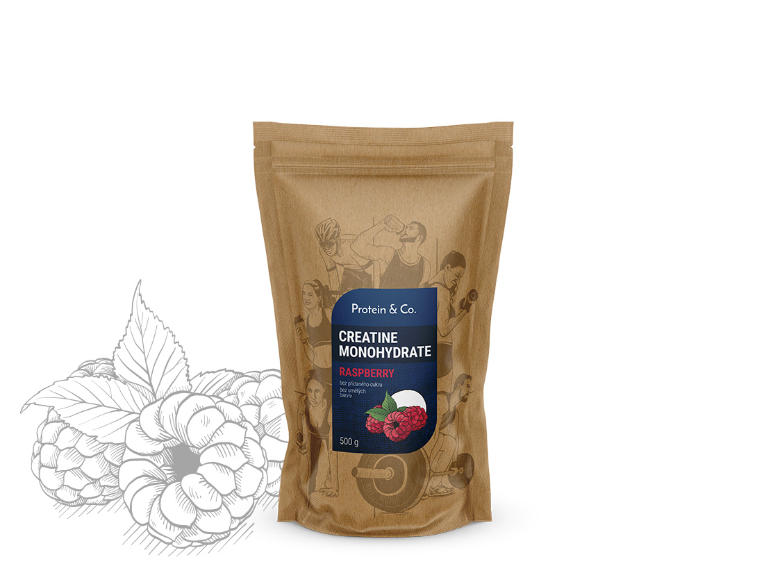 Levně Protein&Co. Creatine monohydrate 500g Vyber si z těchto lahodných příchutí: Raspberry