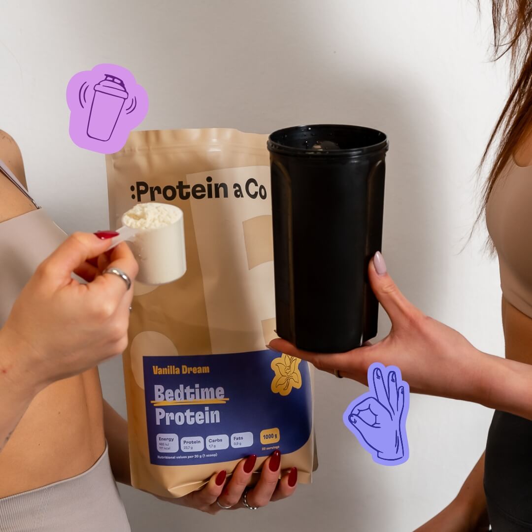 Protein & Co. BEDTIME protein 1 kg Zvol příchuť: Strawberry milkshake Obrázek