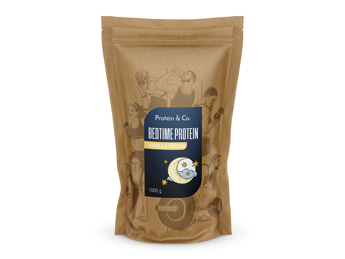 Protein & Co. BEDTIME PROTEIN 1 kg Vyber si z těchto lahodných příchutí: Vanilla dream