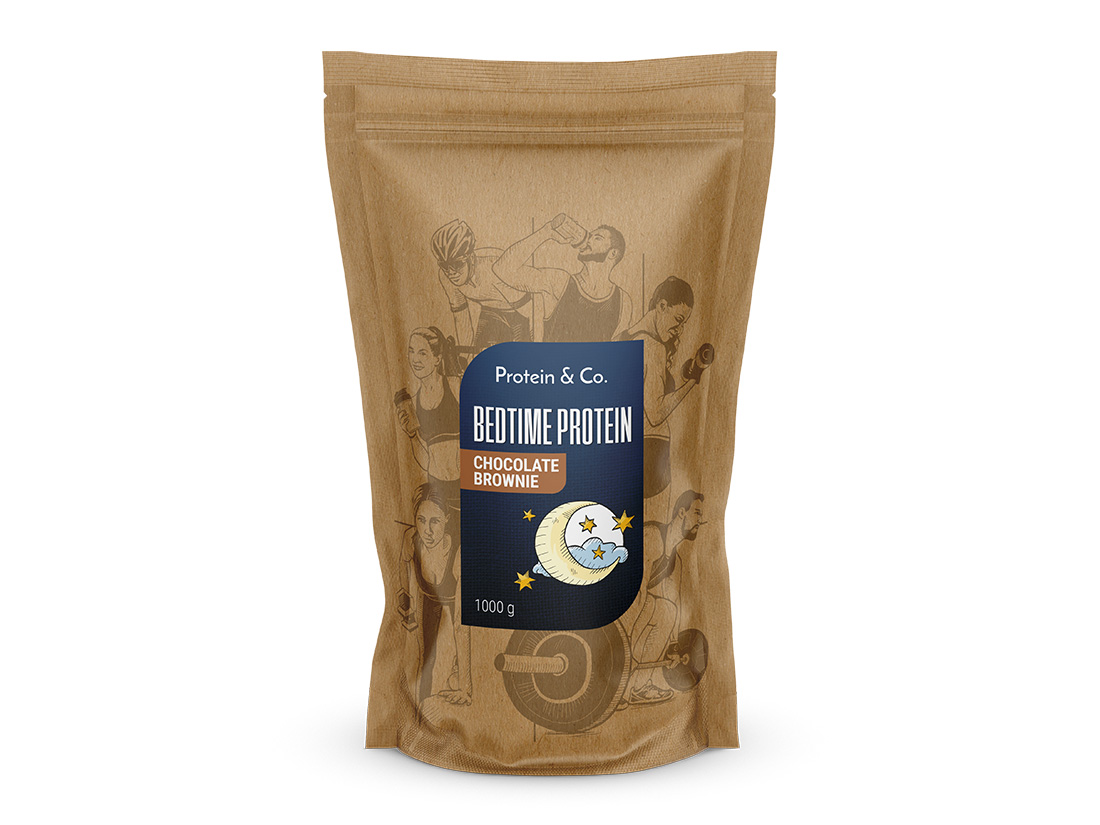 Levně Protein & Co. BEDTIME PROTEIN 1 kg Vyber si z těchto lahodných příchutí: Chocolate brownie