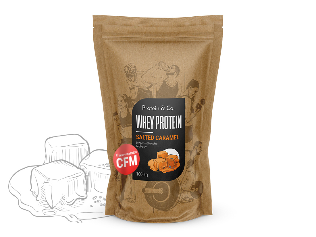 Protein&Co. WHEY PROTEIN 80 1000 g Vyber si z těchto lahodných příchutí: Salted caramel