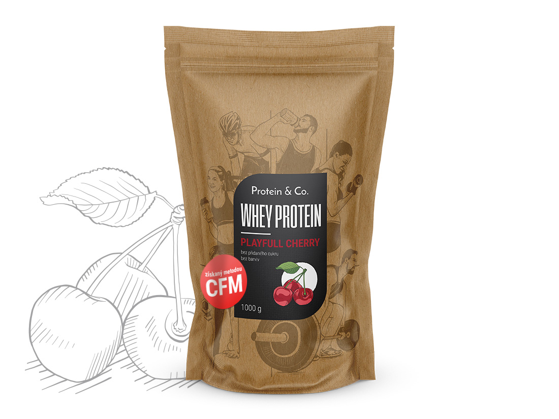 Levně Protein&Co. WHEY PROTEIN 80 1000 g Vyber si z těchto lahodných příchutí: Playful cherry