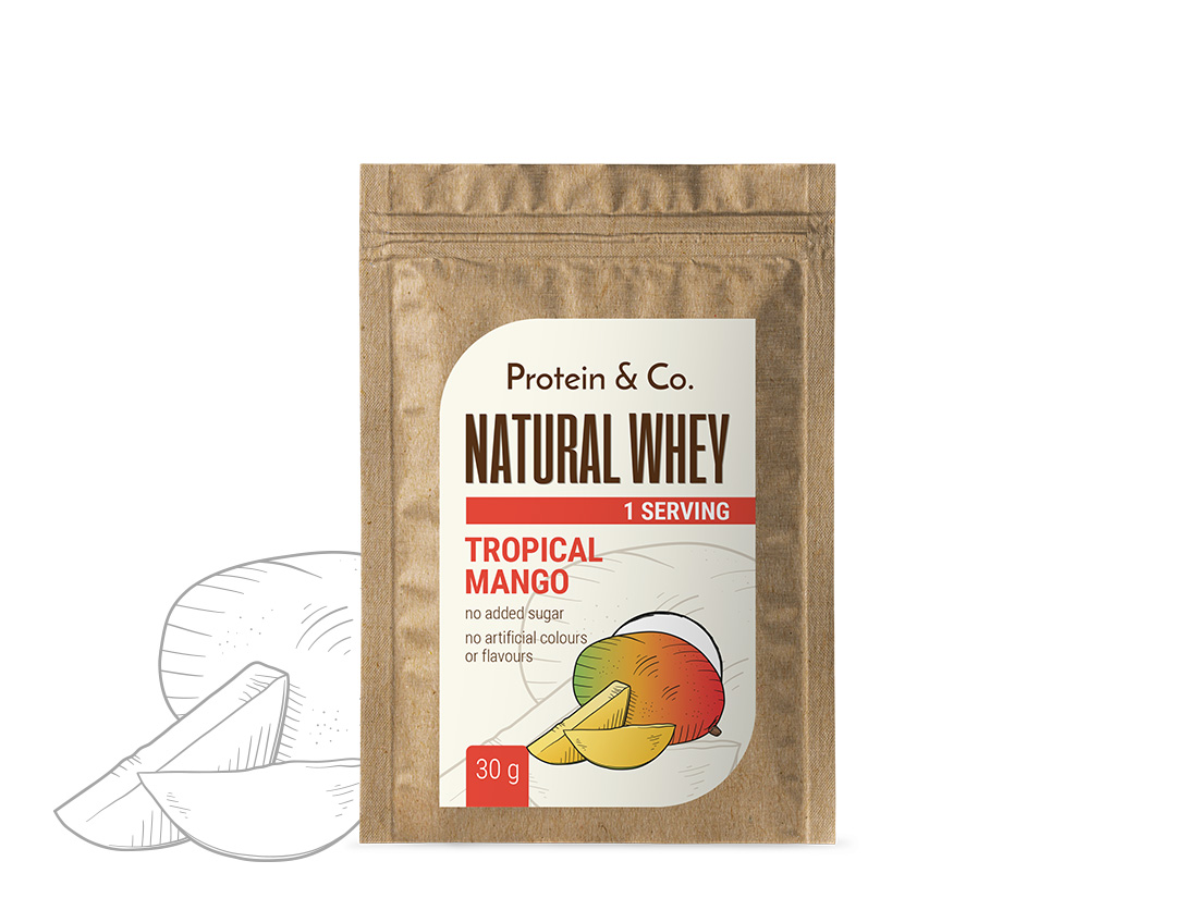 Levně Protein&Co. NATURAL WHEY 30 g Vyber si z těchto lahodných příchutí: Tropical mango