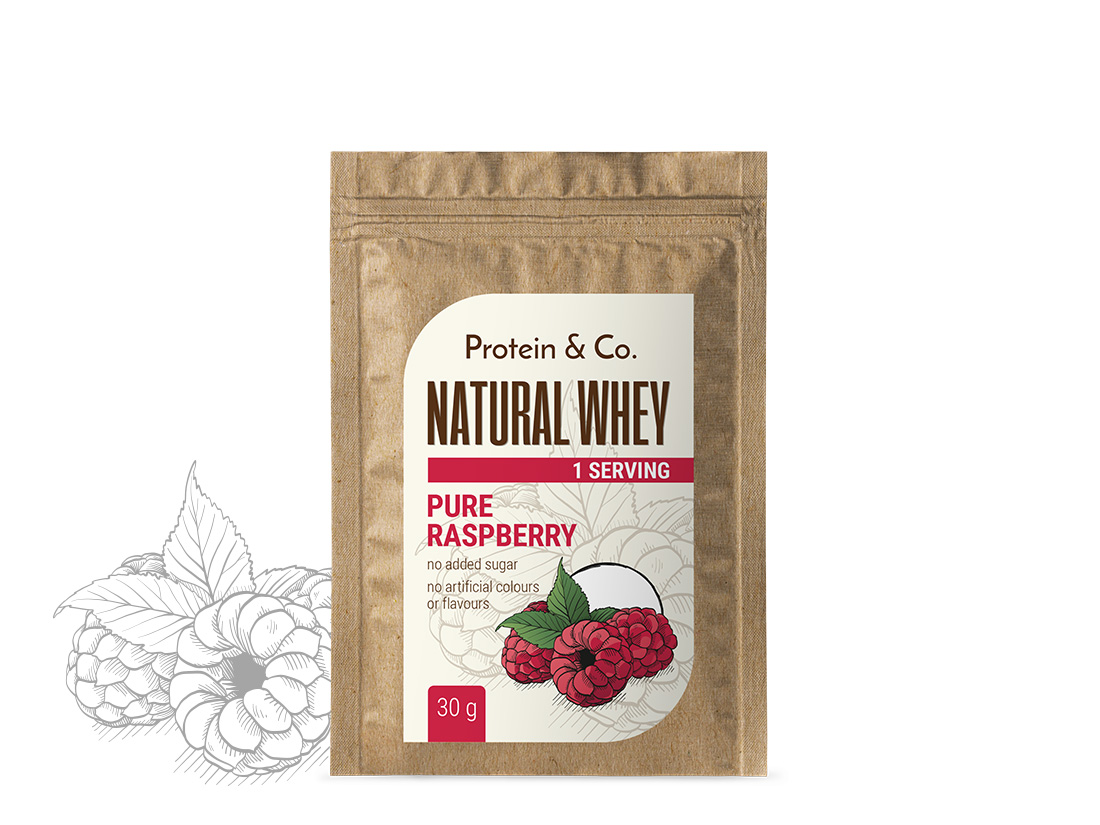 Levně Protein&Co. NATURAL WHEY 30 g Vyber si z těchto lahodných příchutí: Pure raspberry