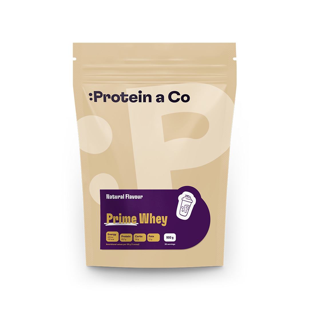 Protein a Co PRIME WHEY 900 g Vyber si z těchto lahodných příchutí: Virgin