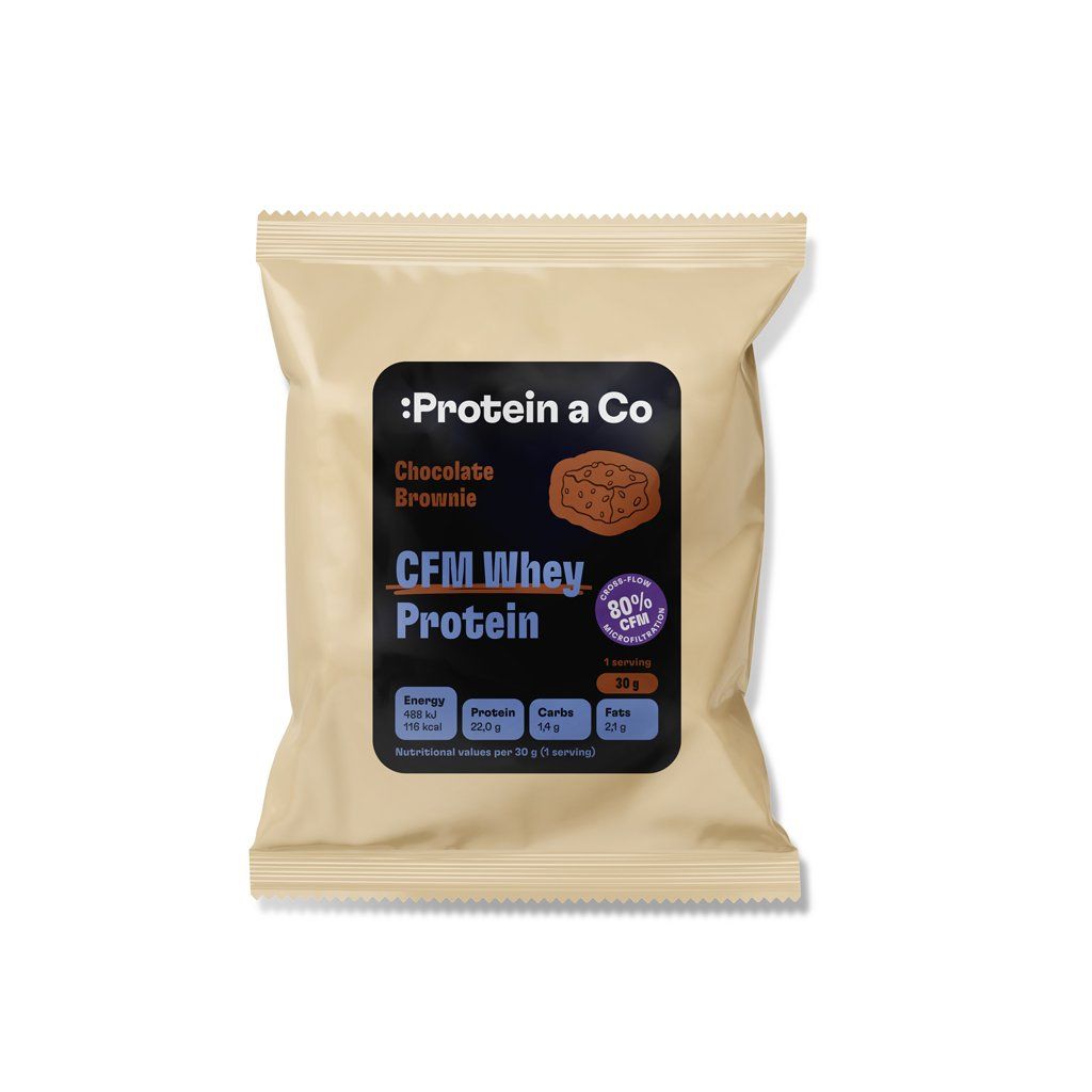 Protein a Co Akce CFM WHEY PROTEIN 80 – 1 porce 30 g – Chocolate brownie