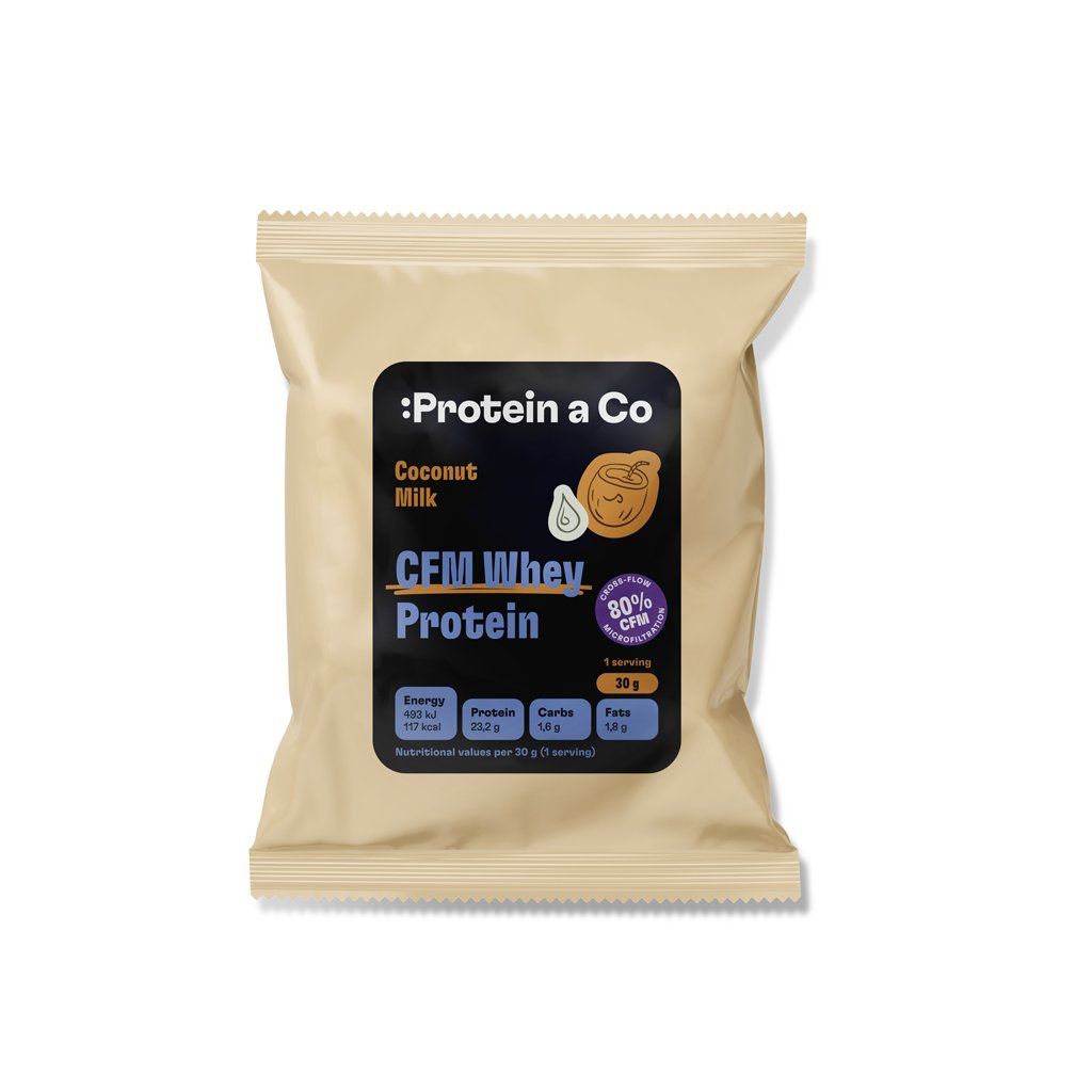 Protein a Co Akce CFM WHEY PROTEIN 80 – 1 porce 30 g – Coconut milk