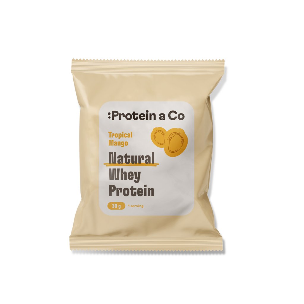 Protein a Co Akce NATURAL WHEY – 1 porce 30 g – Tropical mango