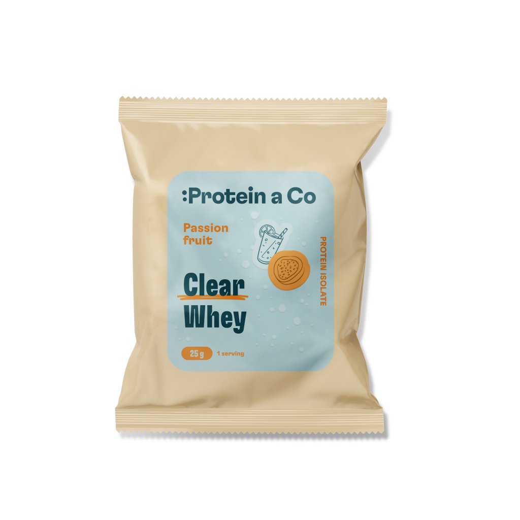 Protein a Co Akce Clear Whey Protein Isolate - 1 porce 25 g – Passion fruit