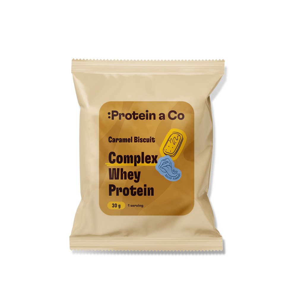 Protein a Co Akce Complex Whey - 1 porce 30 g – Caramel Biscuit