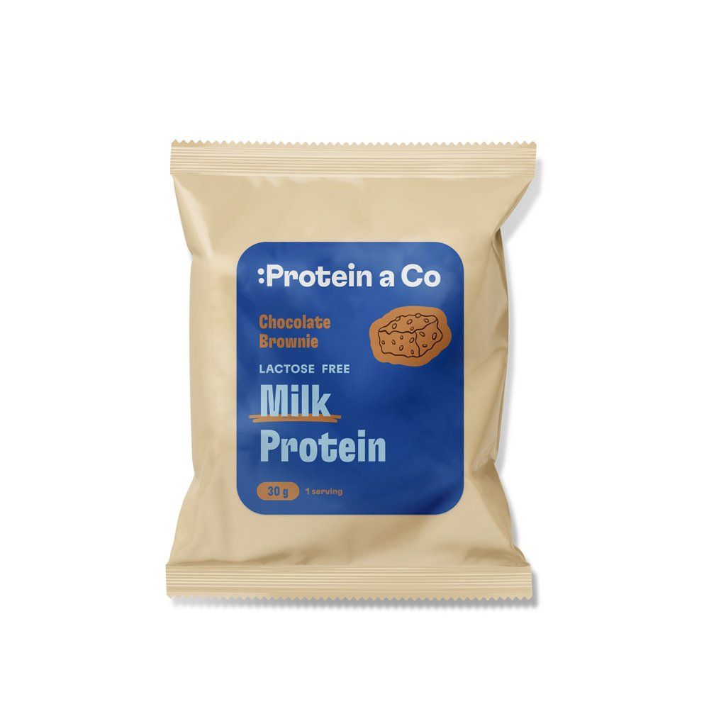Protein a Co Akce MILK PROTEIN – bezlaktózový protein – 1 porce 30 g – Chocolate brownie