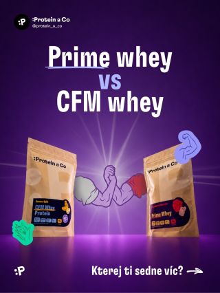 CFM Whey vs Prime Whey. Kterej ti sedne víc? 👀 Nejde o to, že jeden je dobrej a druhej špatnej. CFM Whey je rychlá...