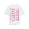 t shirt white blaster merch protein gang pink