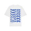t shirt white blaster merch protein gang blue