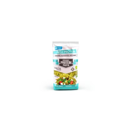 Organiczny makaron białkowy - Penne z zielonego groszku - 200 g