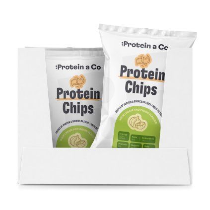 Chipsy proteinowe 12 szt. śmietana cebula